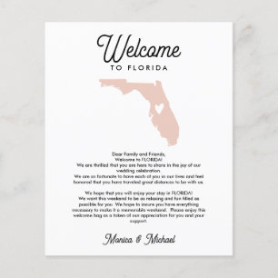 Welcome TO FLORIDA Letter & Itinerary ANY COLOR