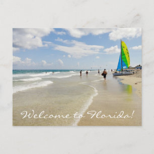 Welcome to Florida / ocean and beach Postcard