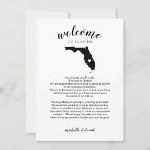 Welcome to Florida   Wedding Letter & Itinerary