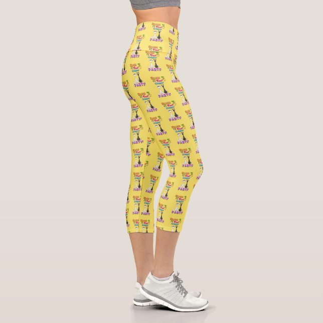 Welcome To Four Legged Party Capri Leggings (Right)