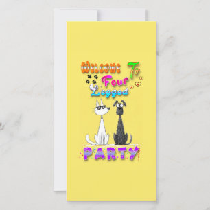 Welcome To Four Legged Party Card