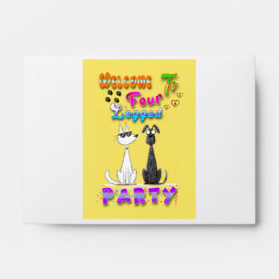 Welcome To Four Legged Party Envelope