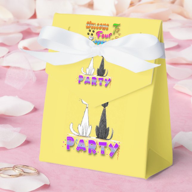Welcome To Four Legged Party Favour Box (Wedding)
