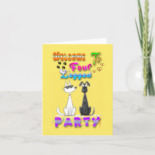 Welcome To Four Legged Party Holiday Card