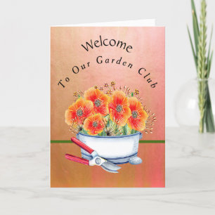 Welcome to Garden Club Card with Flowers