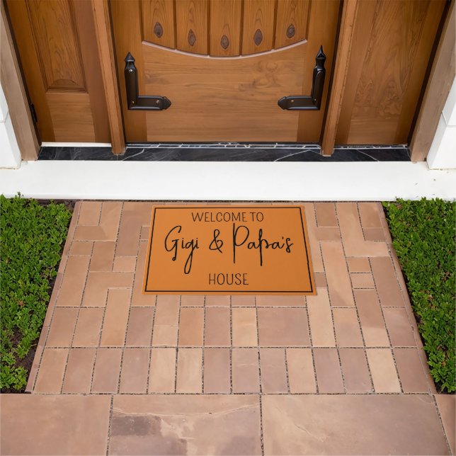 Welcome to Gigi and Papa's House Doormat (Outdoor)
