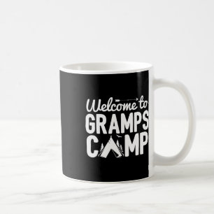 Welcome To Gramps Camp Distressed Camping Coffee Mug