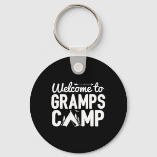 Welcome To Gramps Camp Distressed Camping  Key Ring
