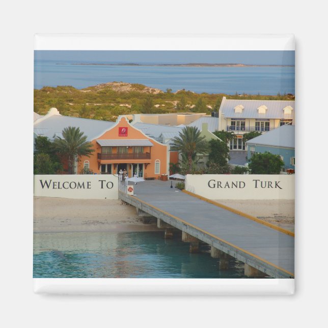 Welcome to Grand Turk magnet (Front)