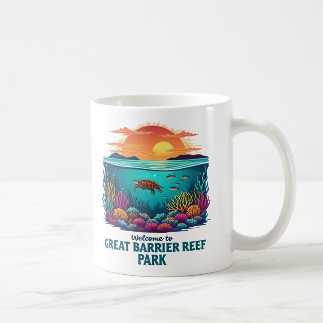 Welcome to Great Barrier Reef National Australian  Coffee Mug (Right)