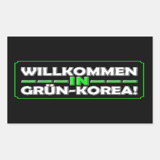 Welcome to Green Korea! Rectangular Sticker