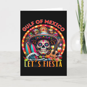 Welcome To Gulf Of Mexico Cinco De Mayo Retro Beac Card