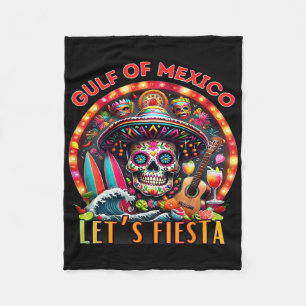Welcome To Gulf Of Mexico Cinco De Mayo Retro Beac Fleece Blanket