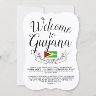 Welcome to Guyana Destination Wedding Custom Invitation