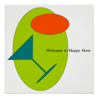 Welcome to Happy Hour Poster
