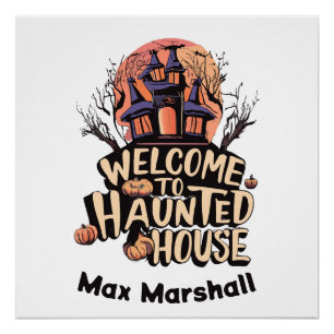 Welcome to Haunted House - Ghoulish Gatherings Poster