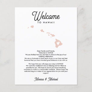 Welcome TO HAWAII Letter & Itinerary ANY COLOR