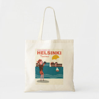 Welcome to Helsinki Finland vintage travel poster Tote Bag
