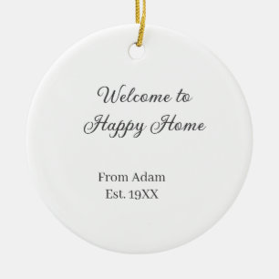 Welcome to home real estate house inauguration est ceramic tree decoration