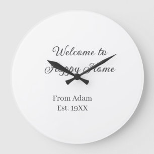 Welcome to home real estate house inauguration est large clock