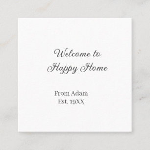 Welcome to home real estate house inauguration est square business card