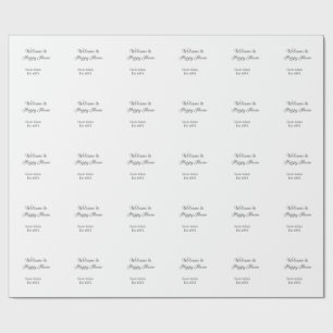 Welcome to home real estate house inauguration est wrapping paper