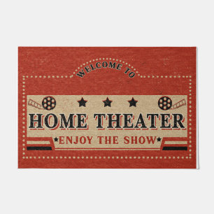 Welcome To Home Theatre Rug, Home Decoration Doormat