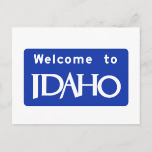 Welcome to Idaho - USA Road Sign Postcard
