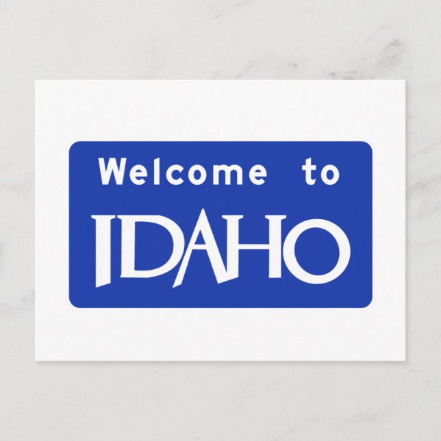 Welcome to Idaho - USA Road Sign Postcard (Front)