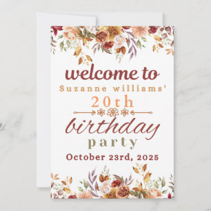 Welcome to invitation birthday party card