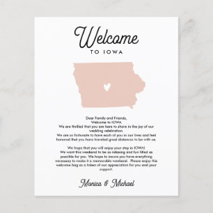 Welcome TO IOWA Letter & Itinerary ANY COLOR