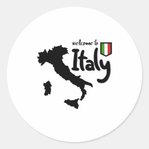 Welcome to Italy Classic Round Sticker