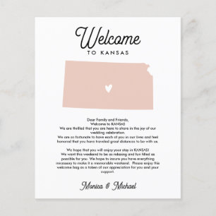Welcome TO KANSAS Letter & Itinerary ANY COLOR