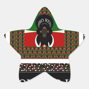 Welcome to Kenya and make it Kenyan beautiful Text Star Sticker