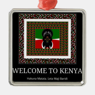 Welcome to Kenya Hakuna Matata Metal Tree Decoration