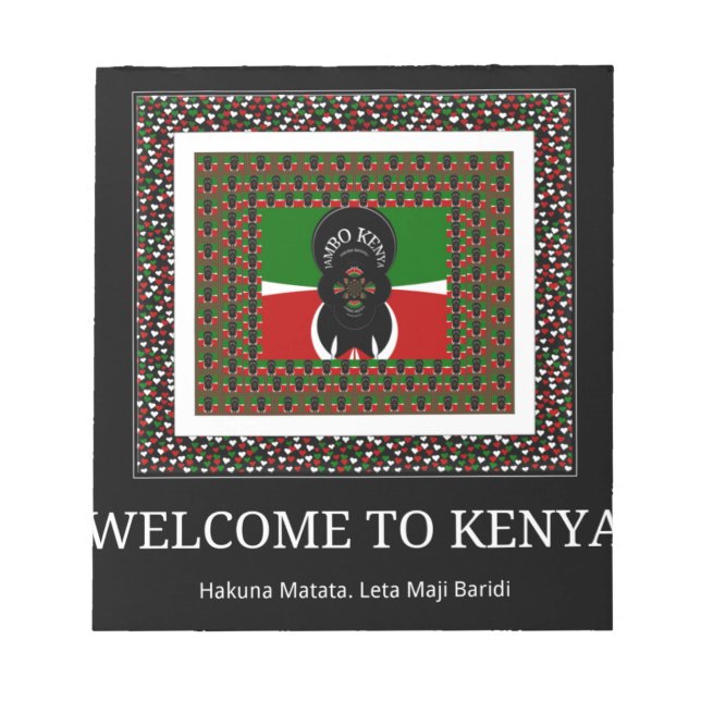 Welcome to Kenya Hakuna Matata Notepad (Front)