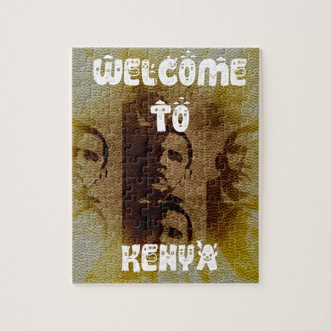 Welcome to Kenya with Obama Collage   Jigsaw Puzzle (Vertical)