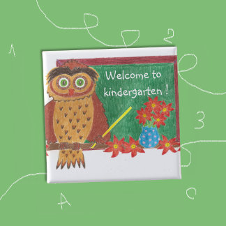 Welcome to kindergarten ! 15 cm square badge