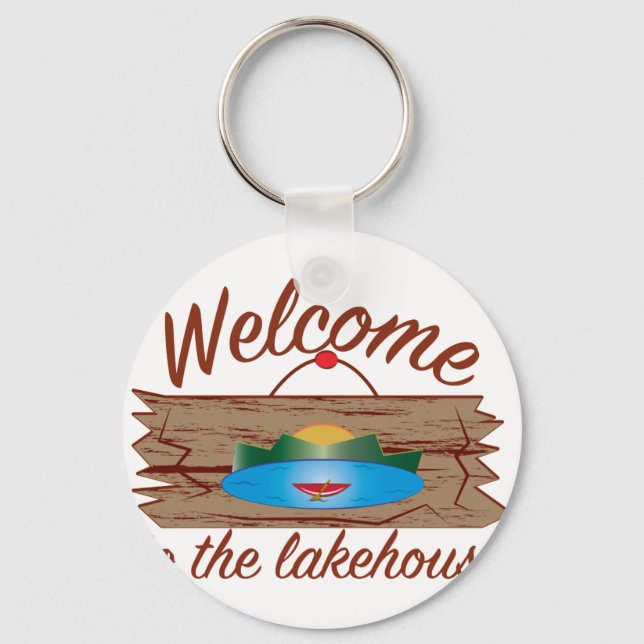 Welcome To Lake House Key Ring (Front)