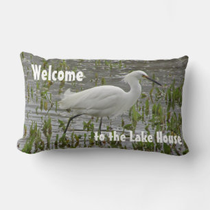 Welcome to Lake House White Egret Vacation Home Lumbar Cushion