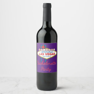Welcome to Las Vegas Bachelorette Party Wine Label