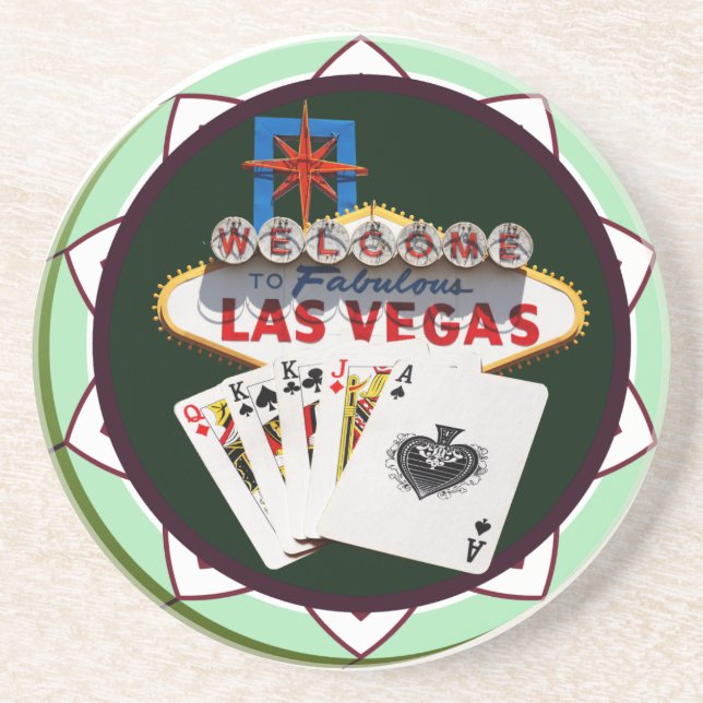 Welcome to Las Vegas Casino Chip Coaster (Front)