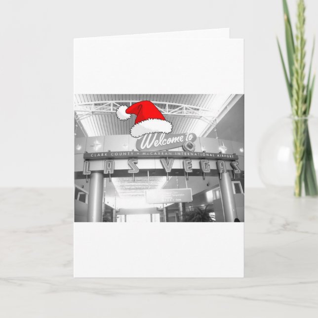Welcome to Las Vegas Christmas Holiday Card (Front)