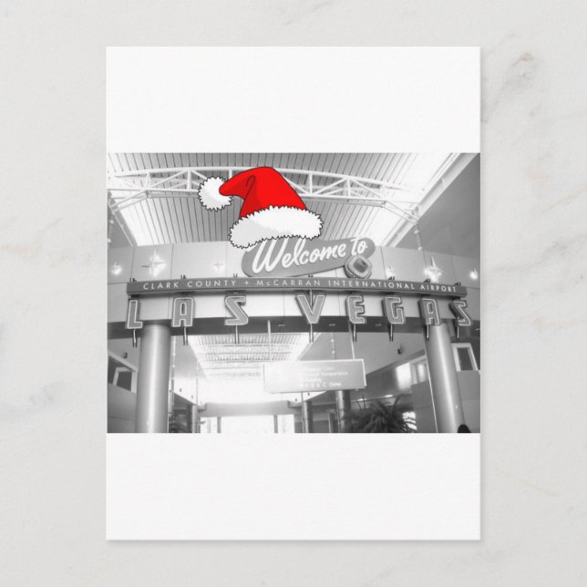 Welcome to Las Vegas Christmas Holiday Postcard (Front)