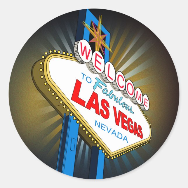 Welcome to Las Vegas  Classic Round Sticker (Front)
