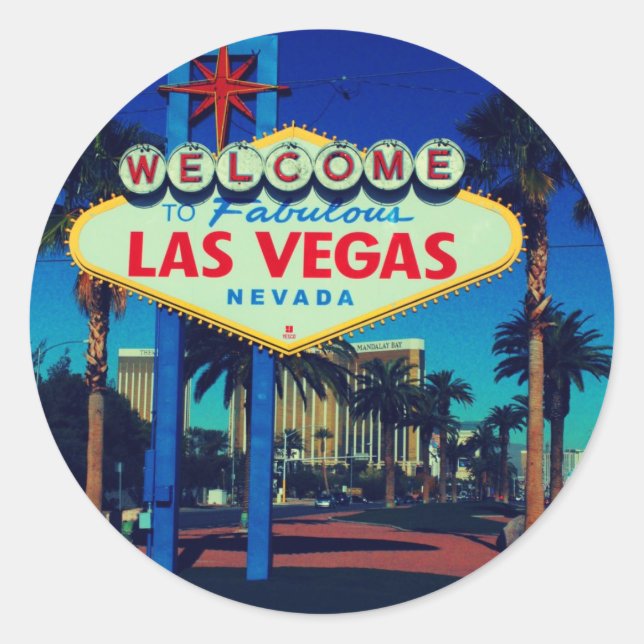 Welcome to Las Vegas! Classic Round Sticker (Front)