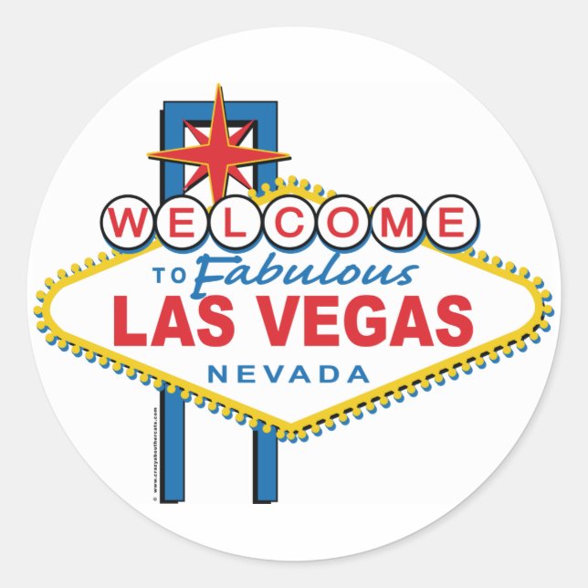 Welcome-to-Las-Vegas Classic Round Sticker (Front)