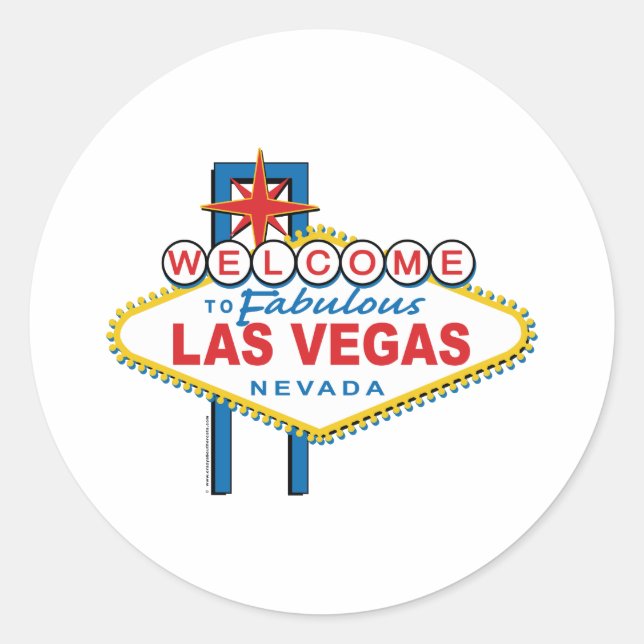 Welcome-to-Las-Vegas Classic Round Sticker (Front)