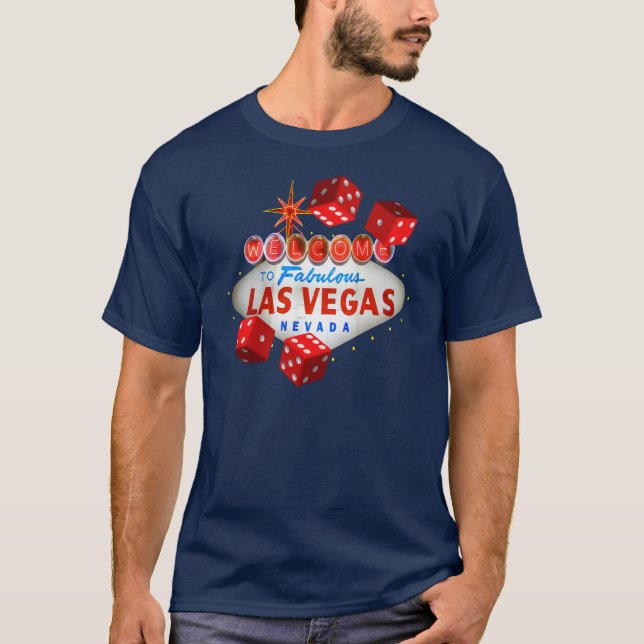 Welcome to Las Vegas Dice Player's Tee Shirt (Front)