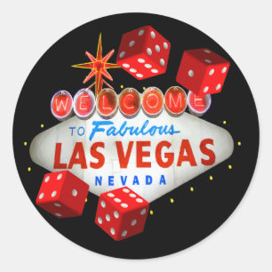 Welcome to Las Vegas + Dice Stickers